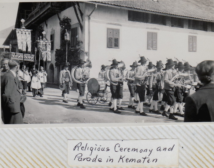 Religious ceremony and parade in Kematen Austria